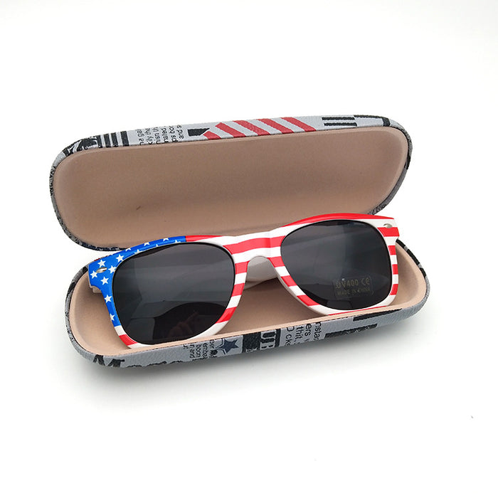 Gerges de drapeau américain en gros cas de lunettes optiques JDC-GA-ZHUOW001