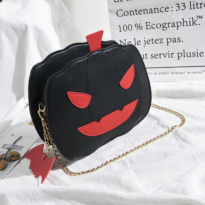 Wholesale Shoulder Bag Polyester Halloween Cute Pumpkin Chain Bag MOQ≥2 JDC-SD-Chufeng001