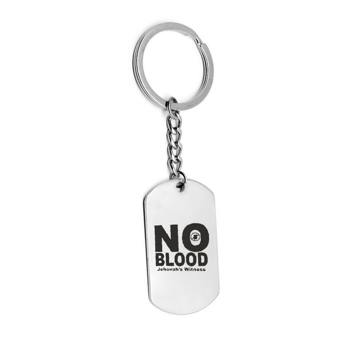 Wholesale Keychains For Backpacks Stainless Steel NO BLOOD Keychain MOQ≥2 JDC-KC-ZongB001