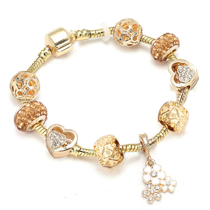 Wholesale gold bracelet trend diy love pendant bracelet (F) JDC-BT-XingL075