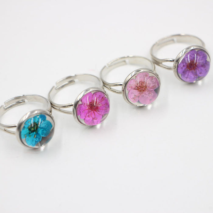 wholesale Alloy Dried Cherry Blossom Ring JDC-RS-Zug001