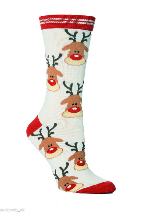 Wholesale Socks Cotton Stretch Silk Christmas Elk Stockings MOQ≥3 JDC-SK-XQ009