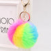Jewelry WholesaleWholesale Alloy Faux Hair Rainbow Hair Ball Pom Pom Keychain JDC-KC-Zuge037 Keychains 祖格 %variant_option1% %variant_option2% %variant_option3%  Factory Price JoyasDeChina Joyas De China