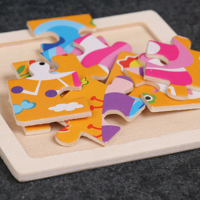 Wholesale 9 Piece Animal Puzzle Kids Educational Toys MOQ≥3 JDC-FT-MuB001