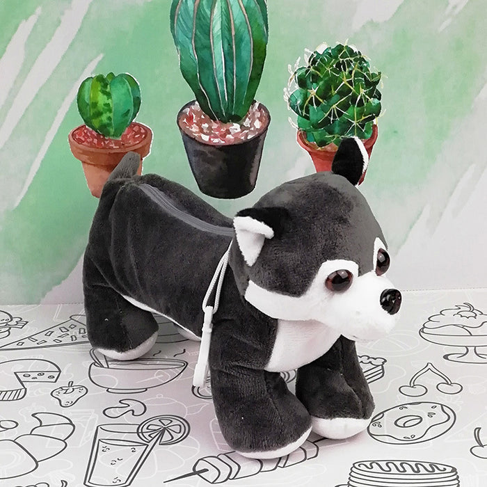 Wholesale Pencil Bags Fabric Plush Cute Doll Puppy JDC-PB-ShiD008