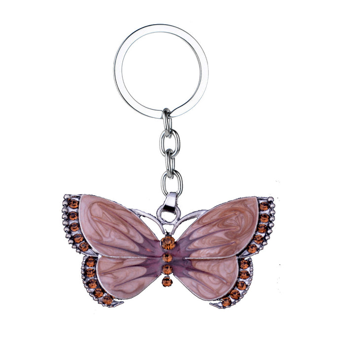 Wholesale Key Chain Alloy Drip Oil Fashion Butterfly Keychain MOQ≥3 JDC-KC-RQin001