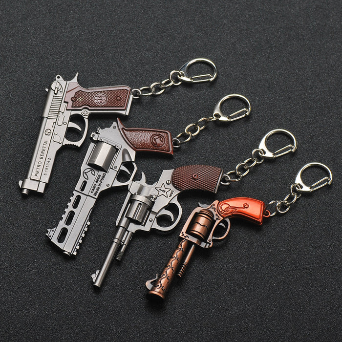 Wholesale keychain signal pistol revolver weapon model pendant JDC-KC-XinS029