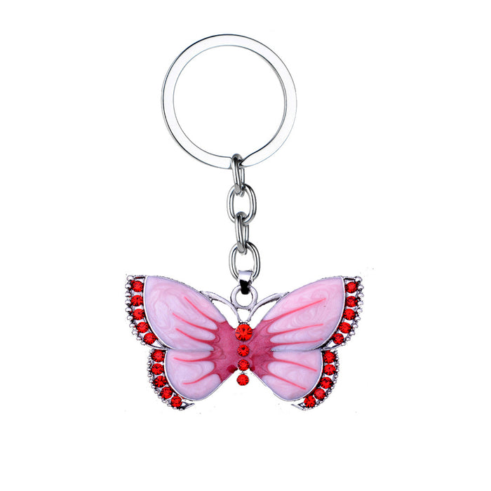 Wholesale Key Chain Alloy Drip Oil Fashion Butterfly Keychain MOQ≥3 JDC-KC-RQin001