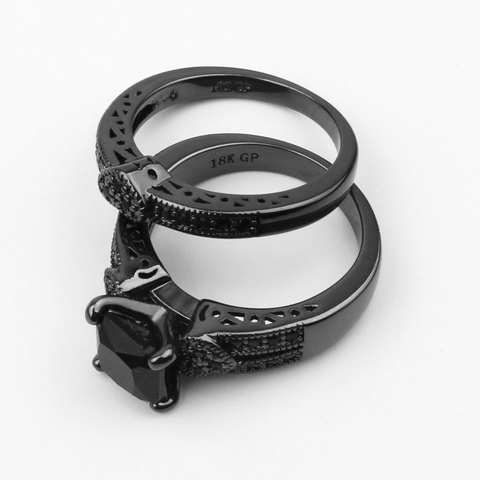 Wholesale Rings Alloy Black Nano Zircon Luxurious JDC-RS-MingC007