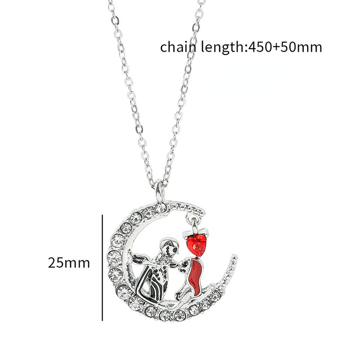 Wholesale Necklaces Alloy Nightmare Couple Skeleton MOQ≥2 JDC-NE-ZhuoX008
