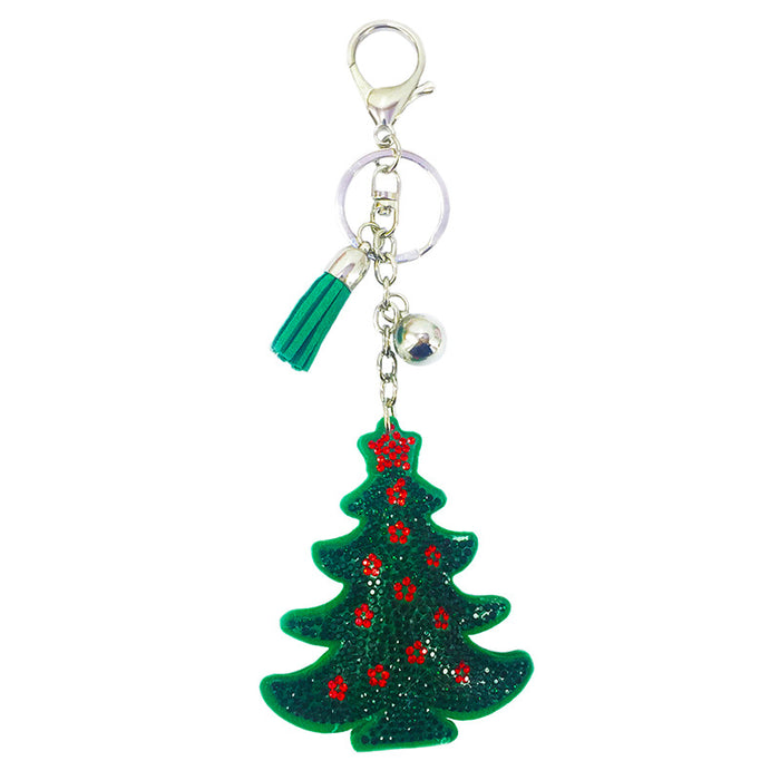 Wholesale Keychains Alloy Rhinestone Christmas Tassel MOQ≥3 JDC-KC-Yongz016