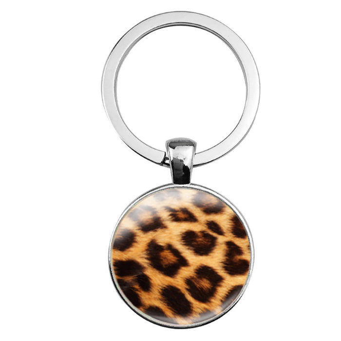 Wholesale Leopard Print Time Stone Ear Hooks Leopard Print Set MOQ≥2 JDC-ES-Fangt004