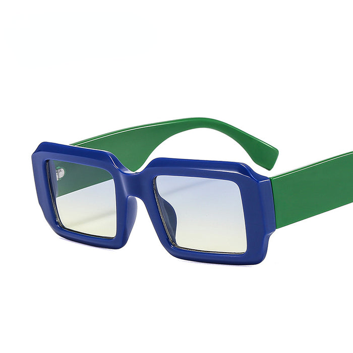 Wholesale Sunglasses AC Square Color Block Cyberpunk MOQ≥2 JDC-SG-XiA034