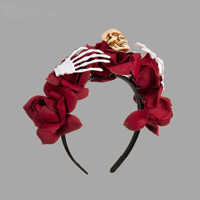 Wholesale Headband Polyester Faux Fabric Flowers Halloween MOQ≥3 JDC-HD-Jiaoy020
