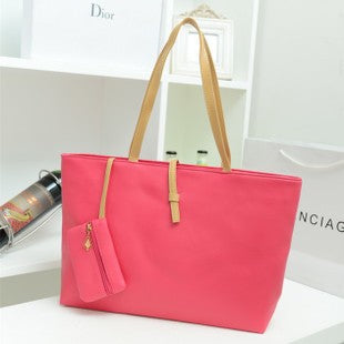 Wholesale Handbag PU Solid Color Large Capacity Tote Bag JDC-HB-Nuon003