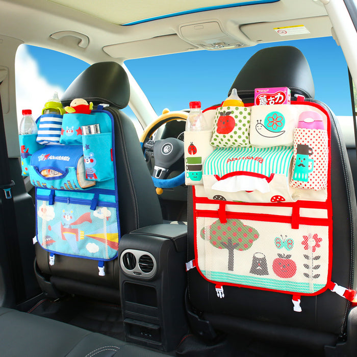 Santa de asiento de automóvil al por mayor Cartoon de tela Oxford Almacenamiento multifuncional Bolsa colgante JDC-CA-ZHCH004
