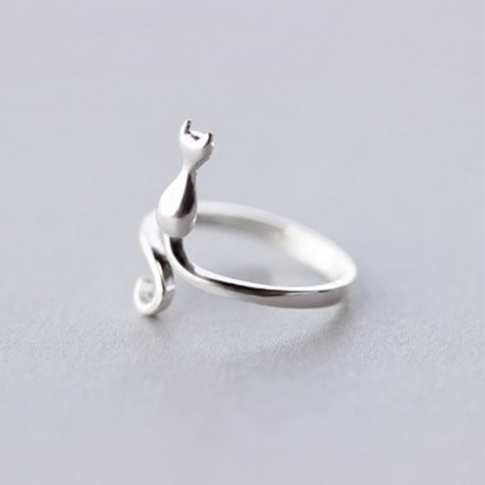 Wholesale Rings S925 Sterling Silver Cat Adjustable JDC-RS-Congz008