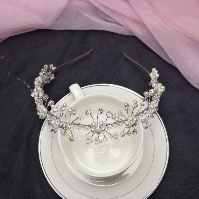 Wholesale crystal glass bridal headband wedding headband MOQ≥2 JDC-HD-DengH002