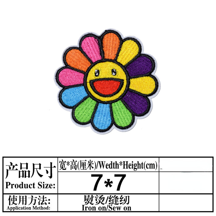 Wholesale Embroidered Cloth Patch Sunflower Clothes Decoration (F) JDC-EBY-Lide007