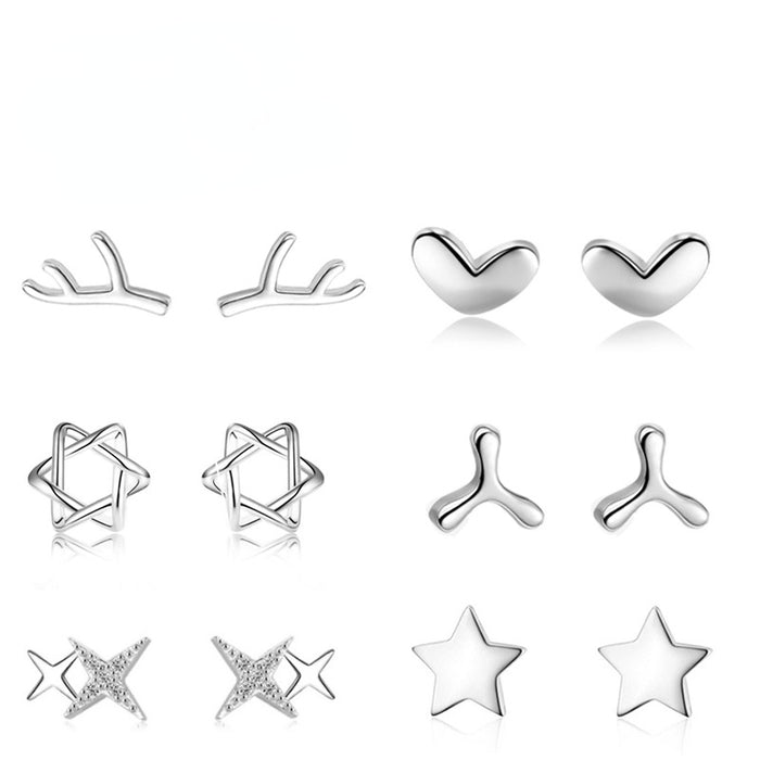 Wholesale Earrings Sterling Silver Star Antlers JDC-ES-STJ001