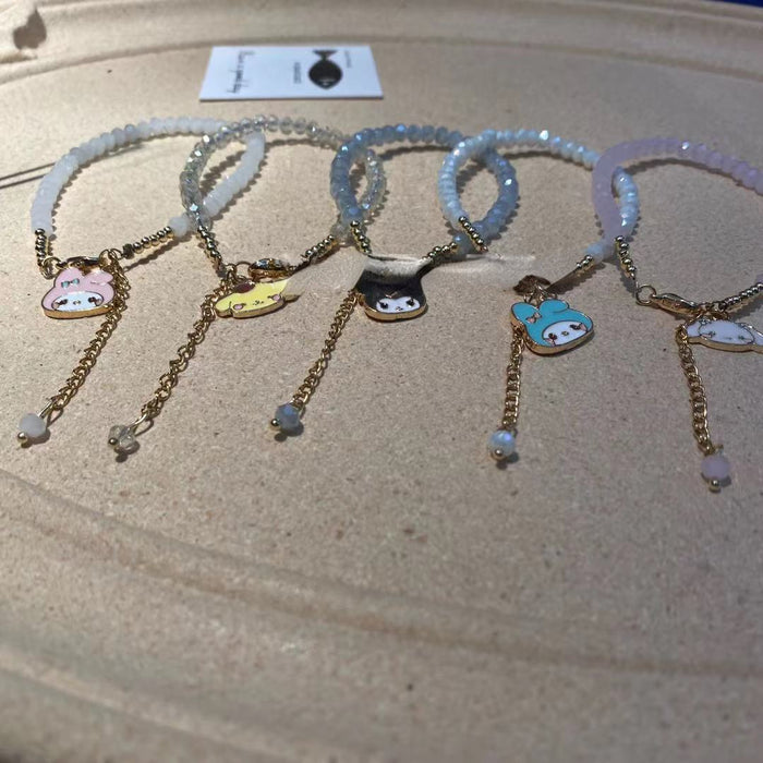 Wholesale Bracelet Cute Sweet Girl Girl Crystal Beaded Chain JDC-BT-NiHuang006