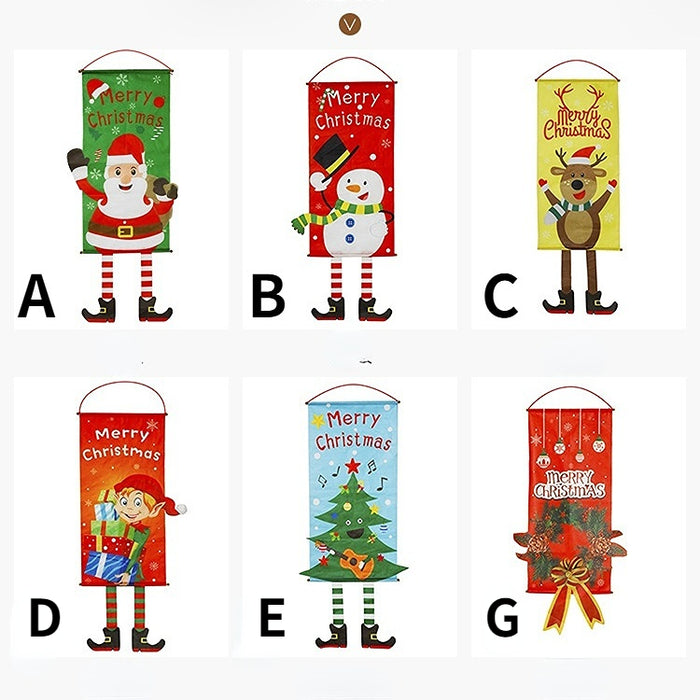 Wholesale Christmas Decorative Fabric Hanging Legs Hanging Flags Window Pendants MOQ≥2 JDC-DCN-HB015