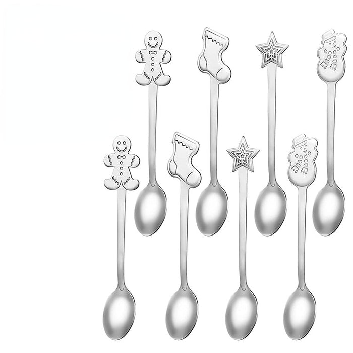 Wholesale Christmas Day Coffee Stainless Steel Spoon MOQ≥2 JDC-SN-yux001