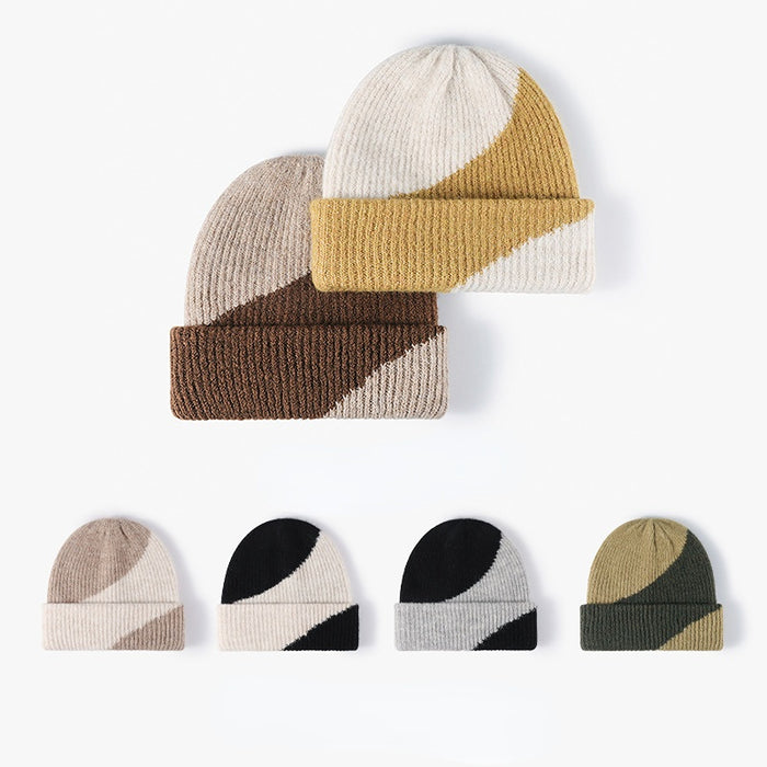 Wholesale Hat Wool Winter Warm Color Matching Wool Knitted Hat JDC-FH-MAC002