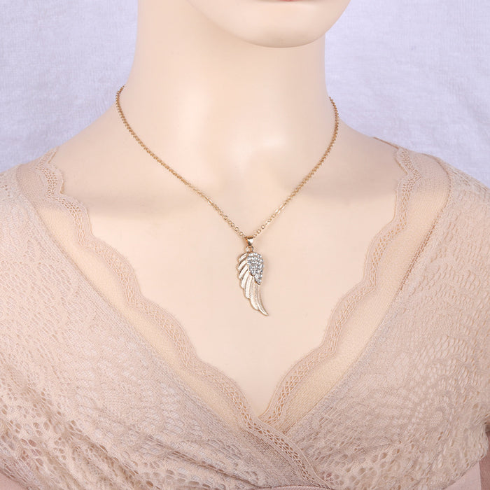 Wholesale Angel Wings Diamond Alloy Necklaces JDC-NE-YuL001
