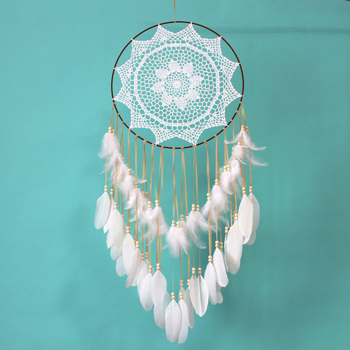 Catchet Crochet Dream Catther Feather Chime Ornament Home JDC-DC-Cyue011
