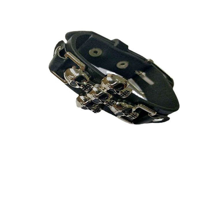 Wholesale Bracelet Artificial Leather Skull Bracelet MOQ≥2 JDC-BT-JiaX001