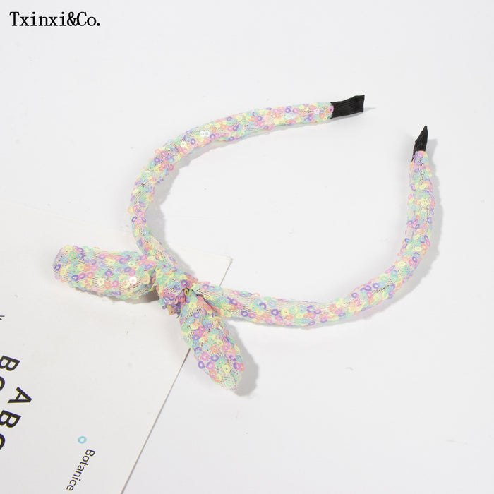 Jewelry WholesaleWholesale mesh Sequin rabbit ear headband JDC-HD-XinX003 headband 心喜 %variant_option1% %variant_option2% %variant_option3%  Factory Price JoyasDeChina Joyas De China