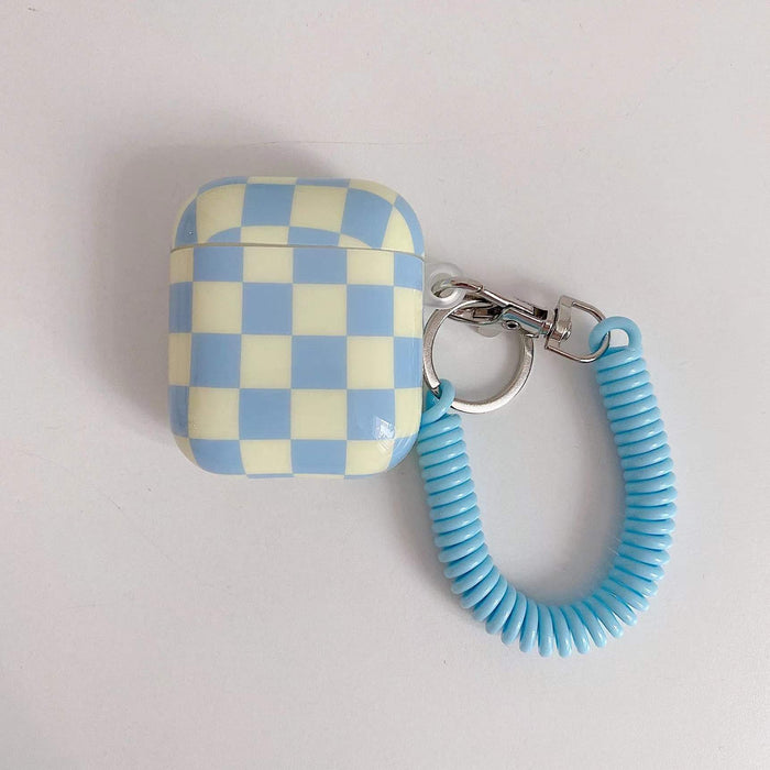 Wholesale Headphone Shell Silicone Contrast Color Blue Checkerboard Protective Cover MOQ≥2 JDC-EPC-KRL008