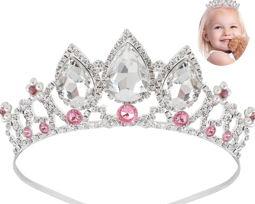 Wholesale Headband Rhinestone Water Drops Cute Crown Little Girl MOQ≥2 JDC-HD-BYHS001