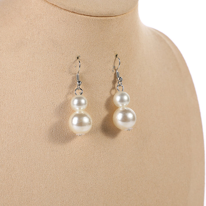Wholesale pearl necklace Creative Vintage Multilayer Pearl Earrings Necklace Set JDC-NE-NanH002