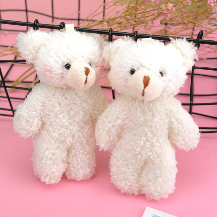Wholesale Keychain Pearl Velvet Bear Plush Toy Pendant MOQ≥3 JDC-KC-Ranjun004