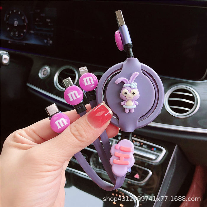 Wholesale Car Charger USB Interface Cartoon Nylon Alloy MOQ≥2 JDC-CA-YueRan002