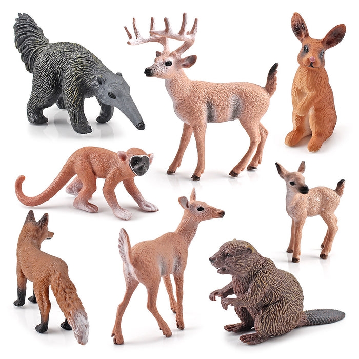 Wholesale Toys PVC Beaver Fox Deer Animal Model MOQ≥2 JDC-FT-YingK003