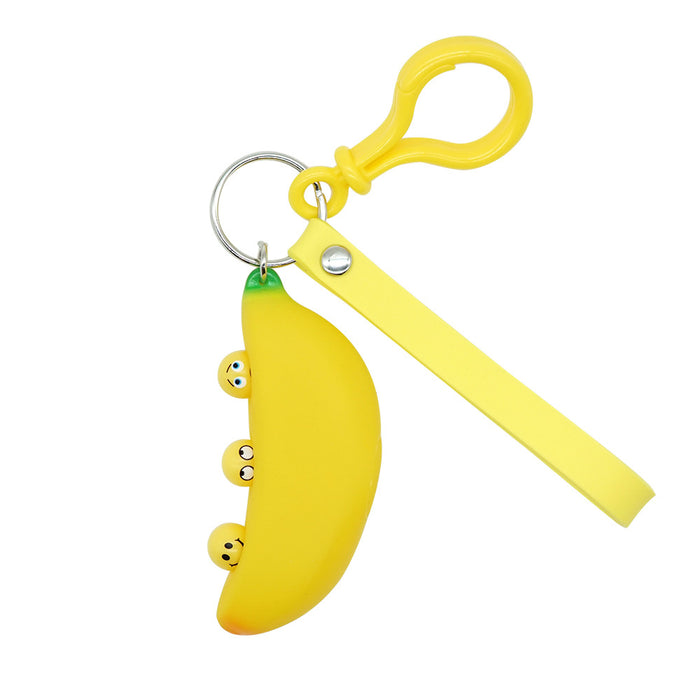Décompression en gros jouet silicone banane keychain jdc-kc-qhui002
