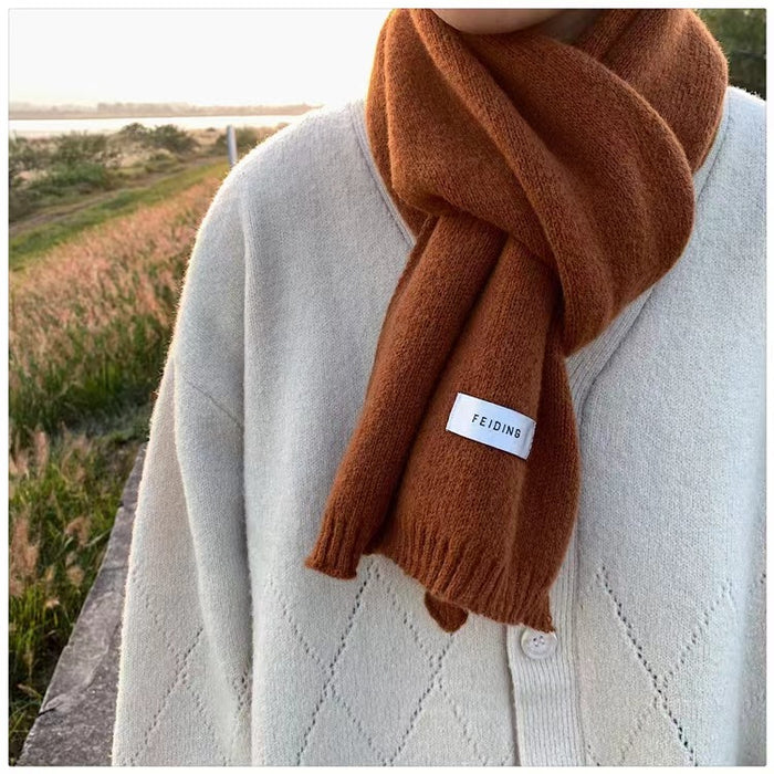 Wholesale Scarf Polyester Cotton Autumn/Winter Soft Thickening Comfortable Solid Color MOQ≥2 JDC-SF-hengc001