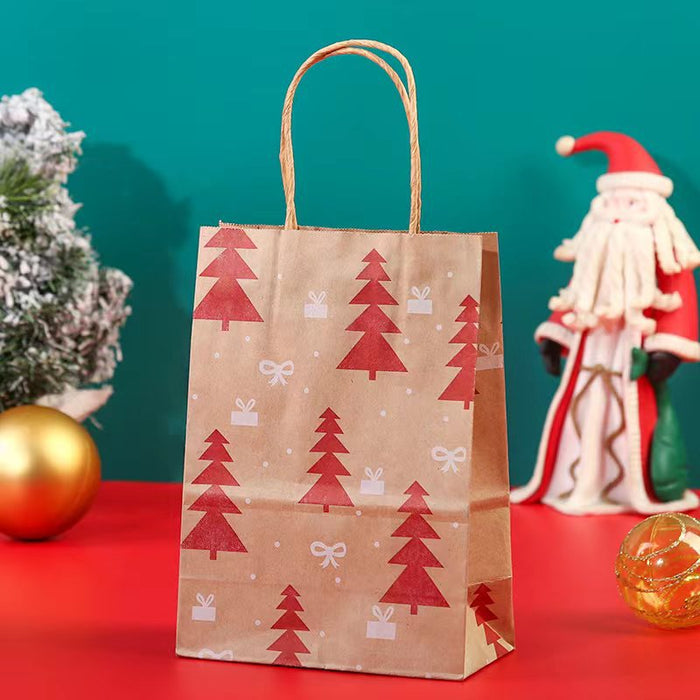 Wholesale Gift Bag Kraft Paper Christmas Portable Gift Bag MOQ≥12 JDC-GB-Ganrui014