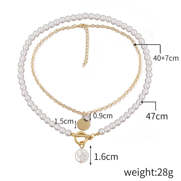 Wholesale baroque pearl pendant necklace women all match JDC-NE-ManY005