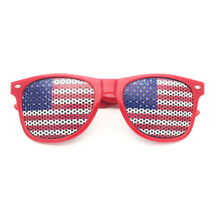 En gros 4 juillet Jour de l'indépendance American Flag Sticker Pinhole Rice Nail Sunglasses JDC-SG-ZHUOW002