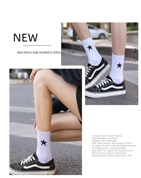 Wholesale Sock Cotton Sports Mid Tube Breathable Sweat Absorption MOQ≥5 JDC-SK-YWCX002