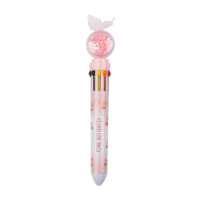 Wholesale Ballpoint Pen Push 10 Colors Multi-function Colorful MOQ≥2 JDC-BP-ChiCh001