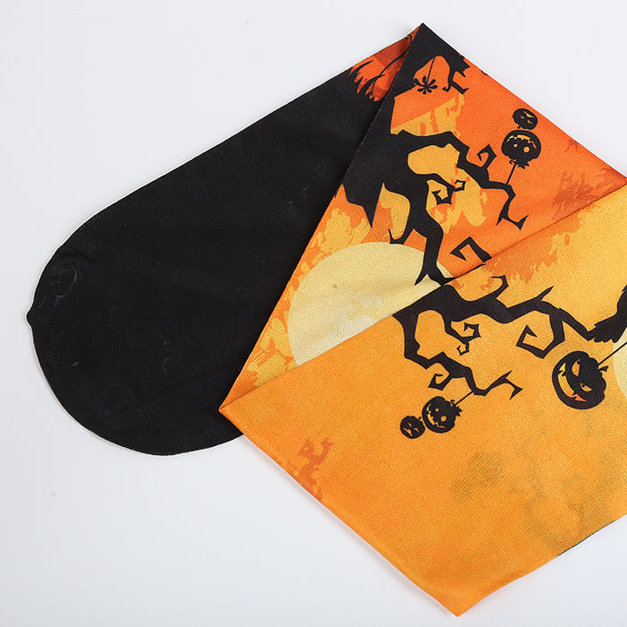Calcetines al por mayor Polyester Halloween Bat Skull Bones sobre medias de rodilla MOQ≥2 JDC-SK-SHUANGNIU001