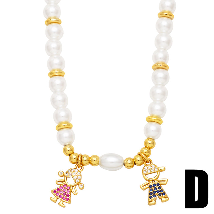 Wholesale Necklaces Pearl Star Moon Pendant JDC-NE-PREMAS014