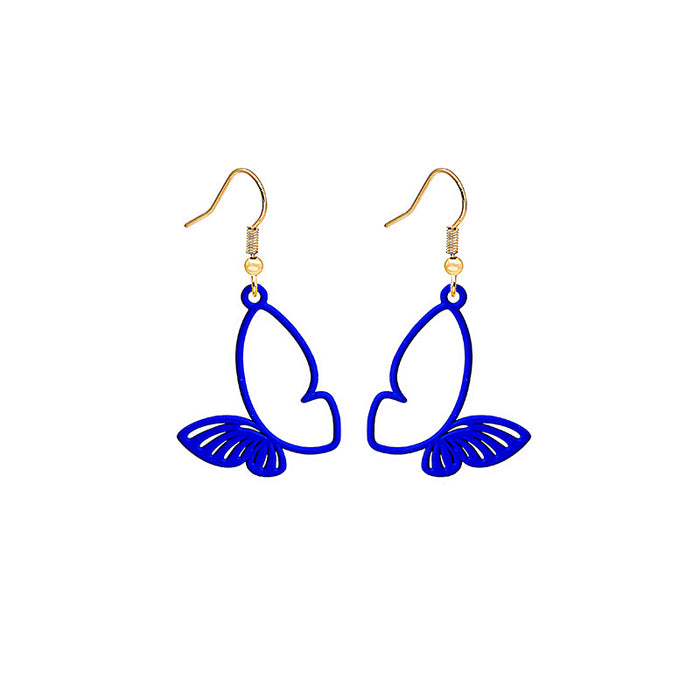 Wholesale Alloy Earrings Cartoon Colorful Butterfly JDC-ES-MDD096