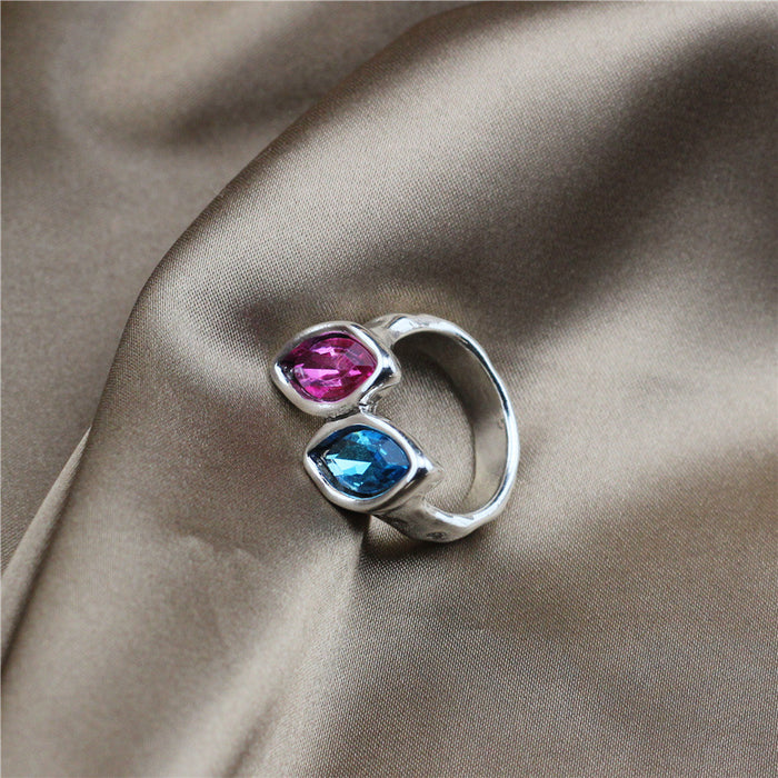 Aleación de anillo al por mayor Vintage Double Marquise Diamond JDC-RS-CHUNX001