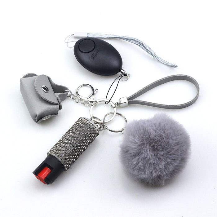 Wholesale Keychains Artificial Leather Plastic Hair Ball MOQ≥2 JDC-KC-ChaoH057